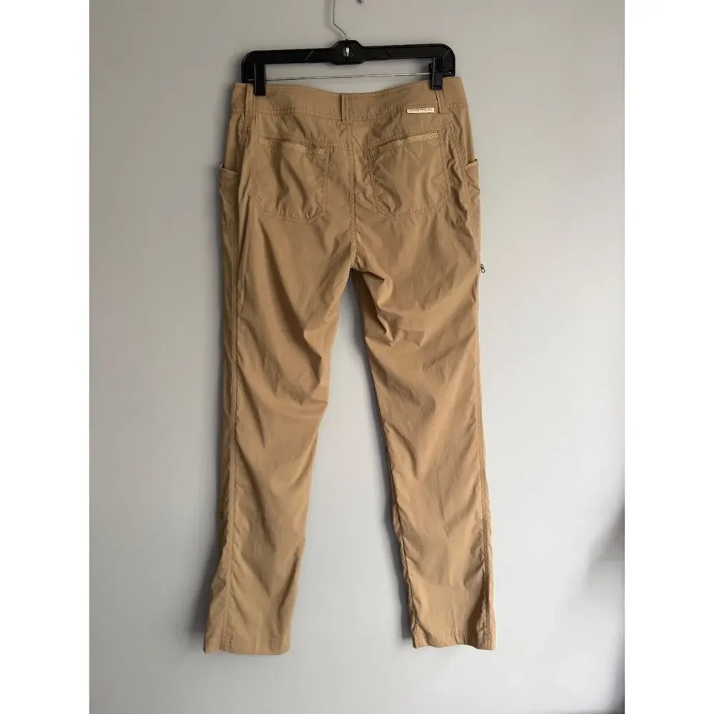 ExOfficio Women's Khaki Cargo Hiking Pants Size 6 Lightweight Travel Zip Pocket - Picture 5 of 8